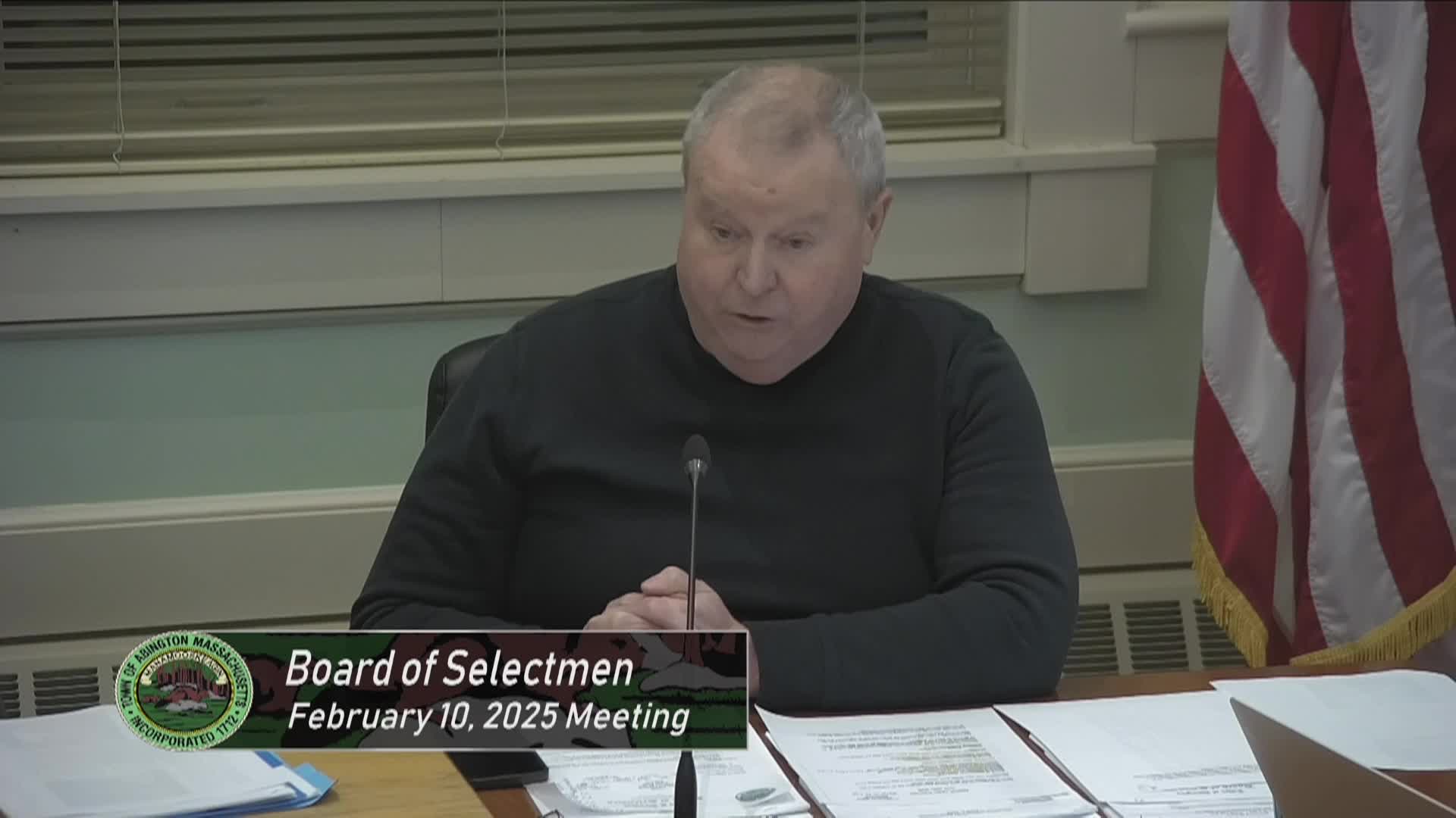 Board of Selectmen; February 10, 2025