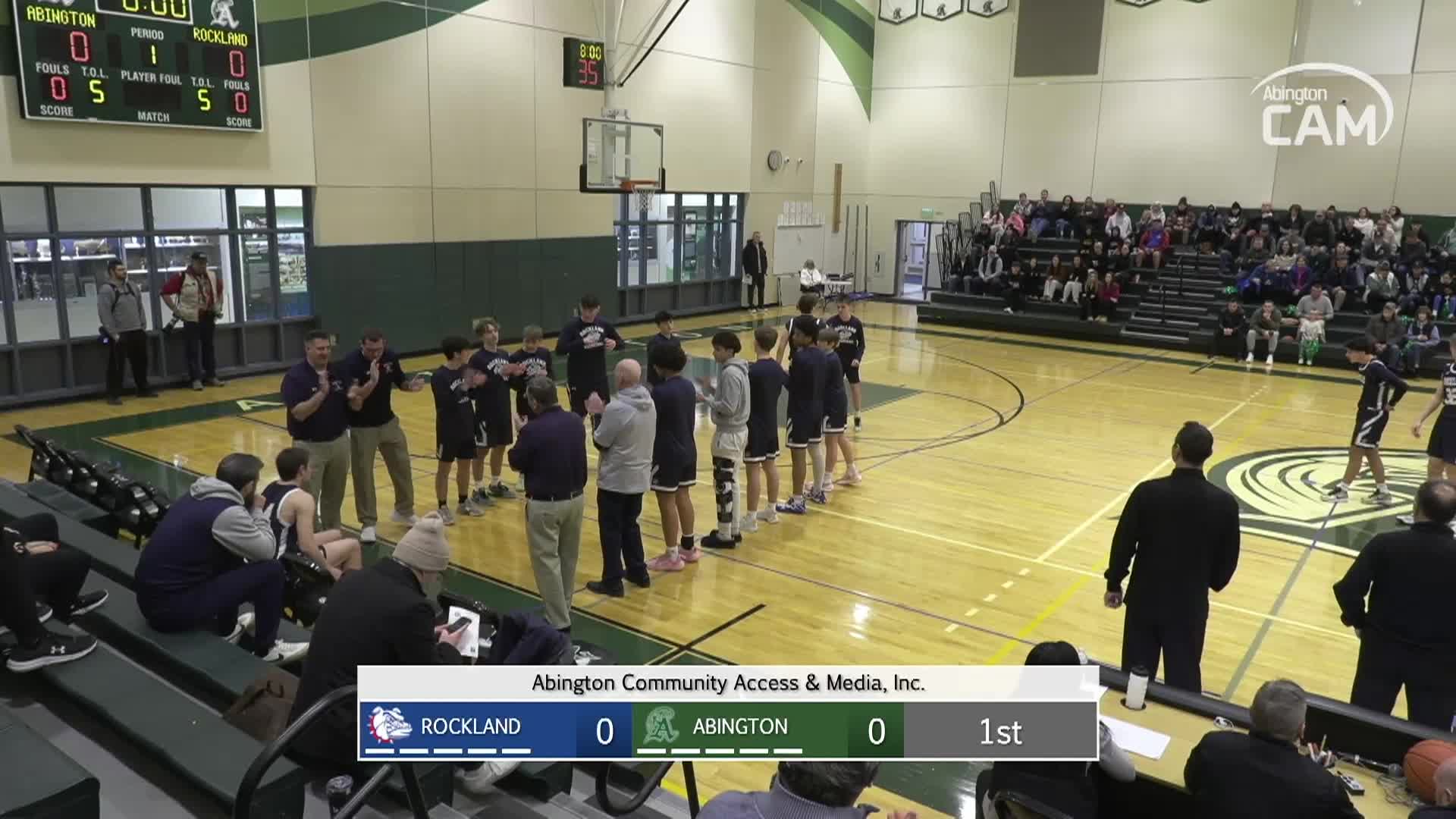 Rockland Bulldogs vs Abington Boys Varsity Basketball - Shawn P. Cotter Tournament; February 19, 2025