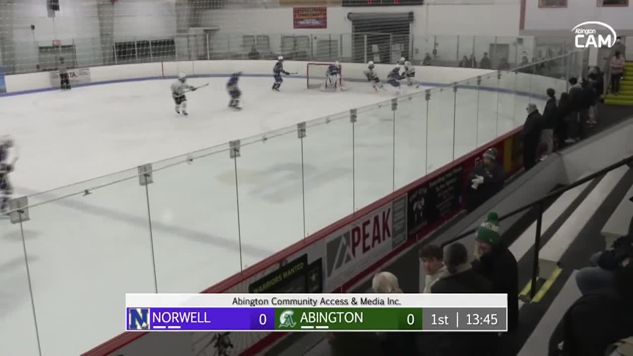 Norwell Clippers vs Abington Boys Varsity Hockey; Jan. 14, 2025
