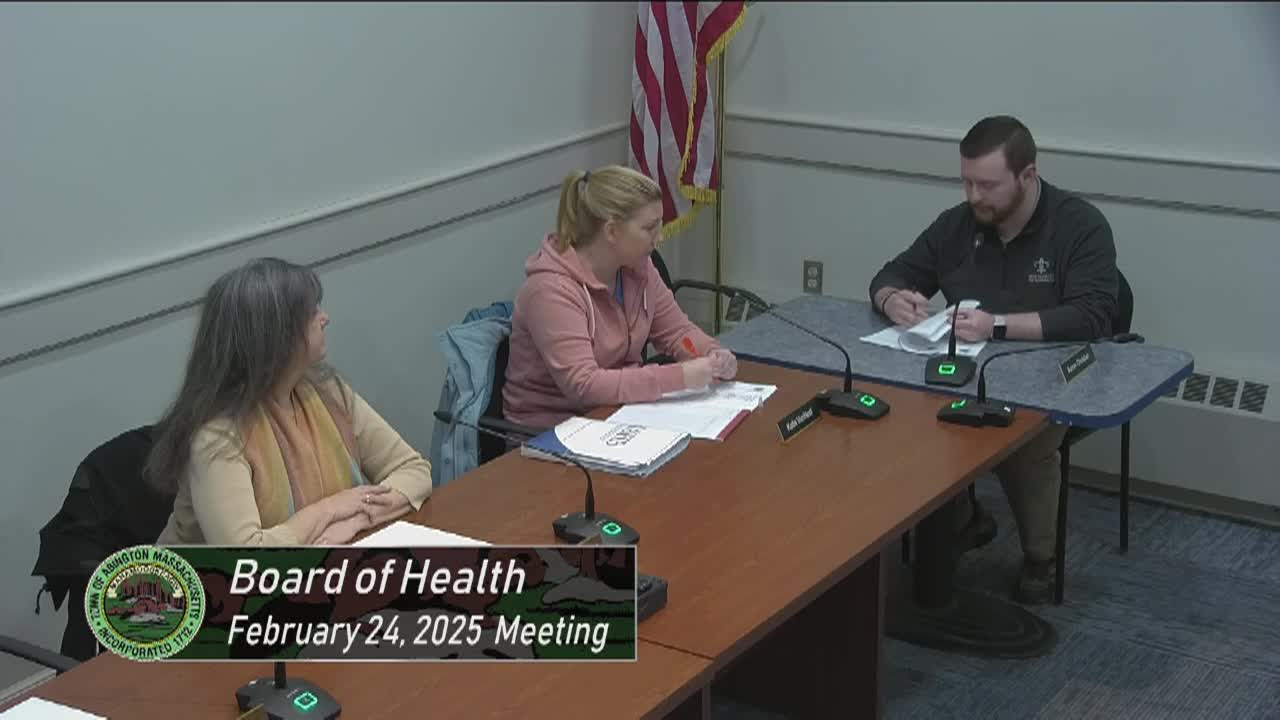 Board of Health; Feb. 24, 2025