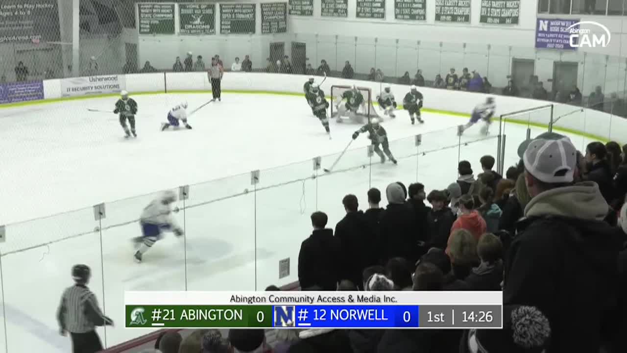Abington vs Norwell Clippers Boys Varsity Hockey; Feb. 27, 2025