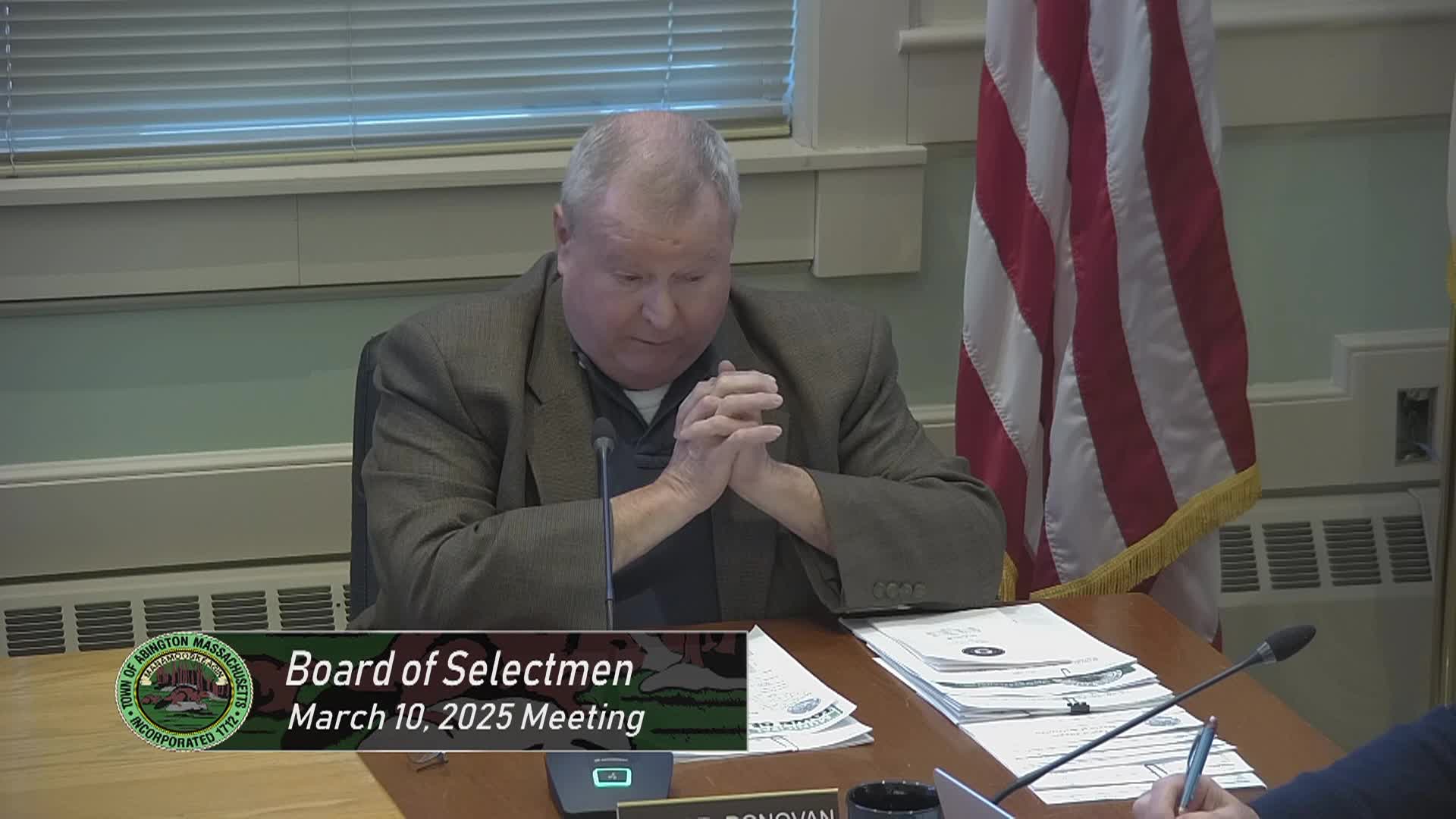 Board of Selectmen; March 10, 2025