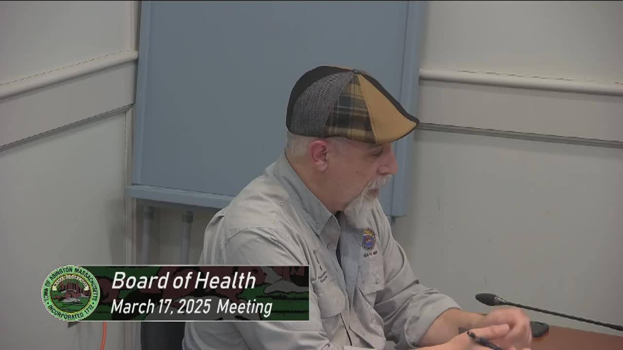 Board of Health; Mar. 17, 2025