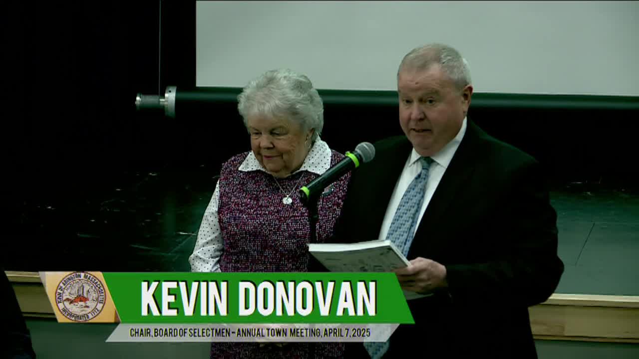 Abington's Annual Town Meeting; April 7, 2025