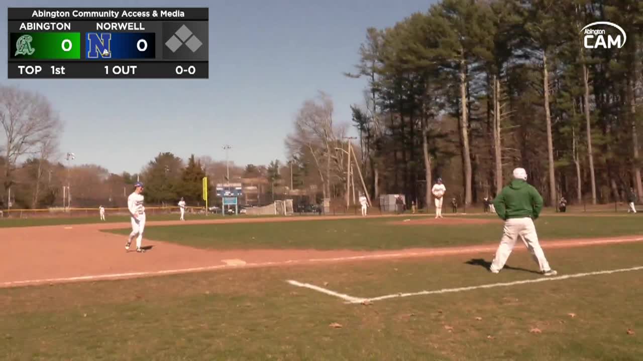 Abington vs Norwell Clippers Boys Varsity Baseball; Apr. 17, 2025
