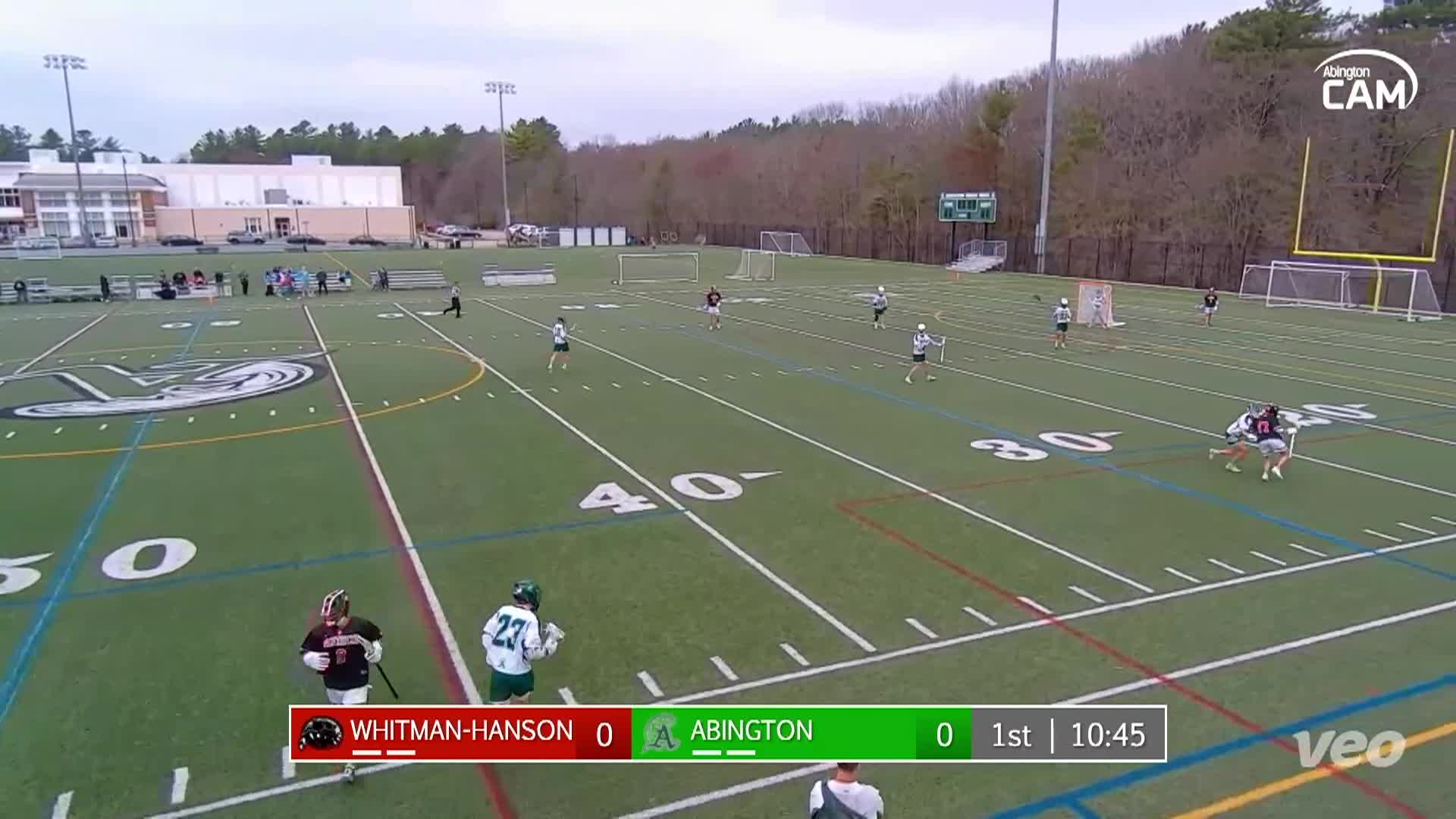 Whitman-Hanson Panthers vs Abington Boys Varsity Lacrosse; April 22, 2025