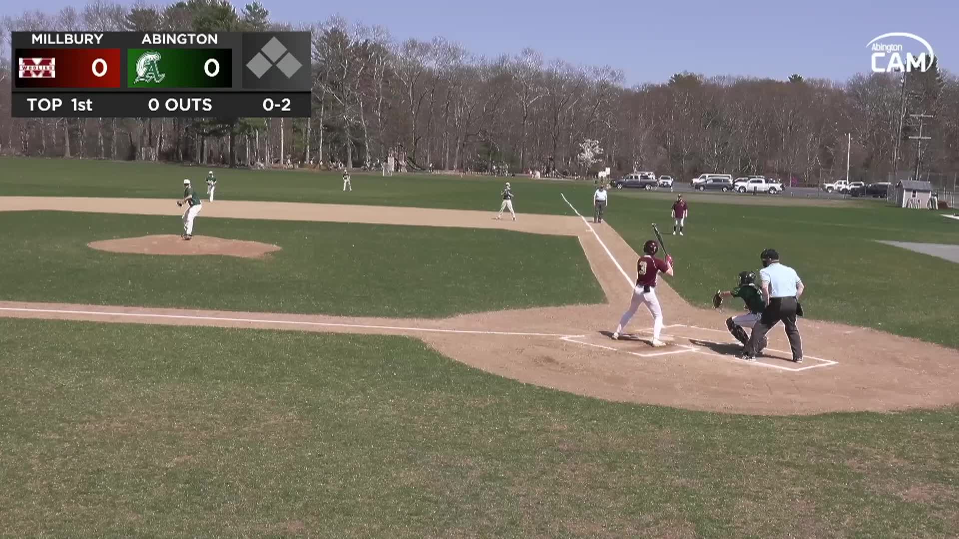 Millbury Woolies vs Abington Boys Varsity Baseball; April 24, 2025