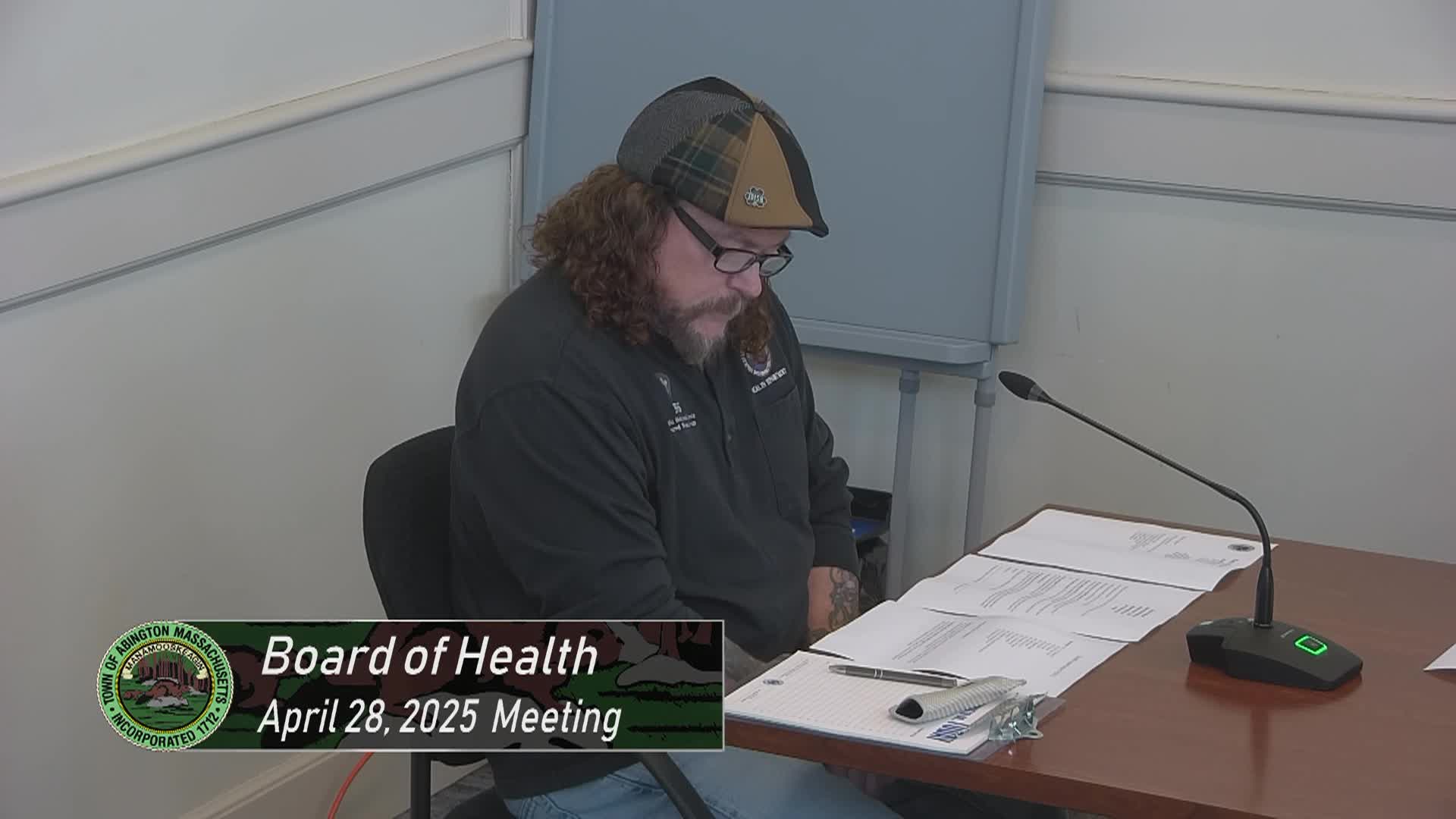 Board of Health; April 28, 2025