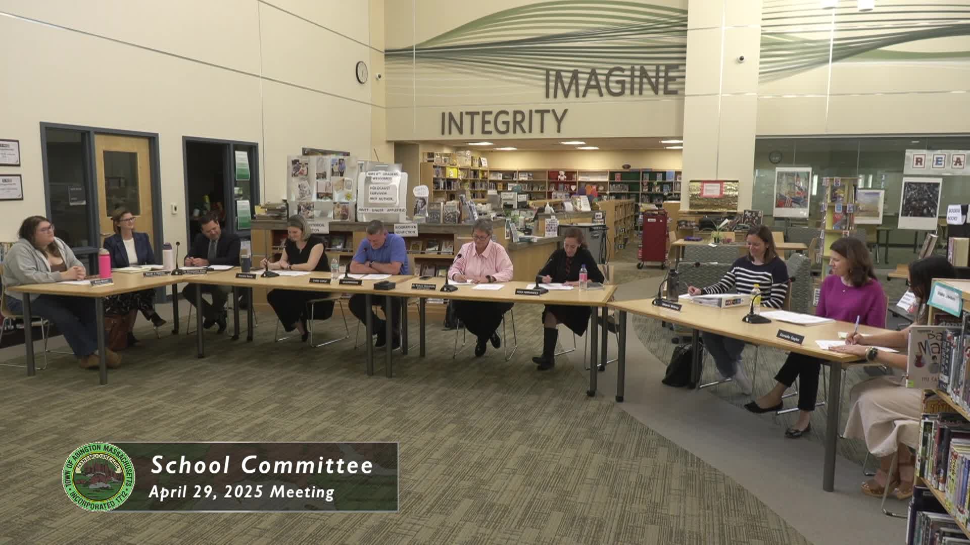 Abington School Committee; April 29, 2025