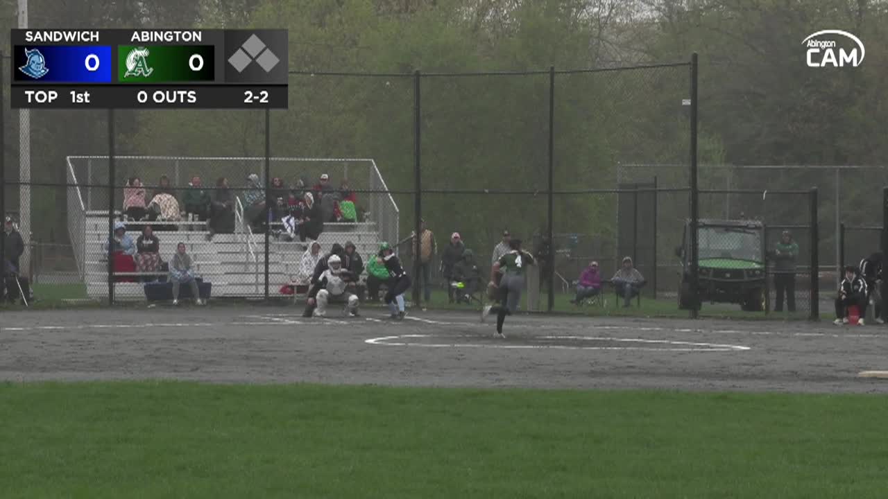 Sandwich Blue Knights vs Abington Girls Varsity Softball; May 2, 2025