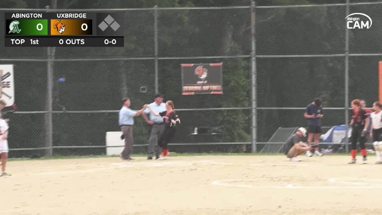 Abington vs Uxbridge Spartans MIAA Playoffs Elite 8 Girls Vars. Softball; Jun. 6, 2025