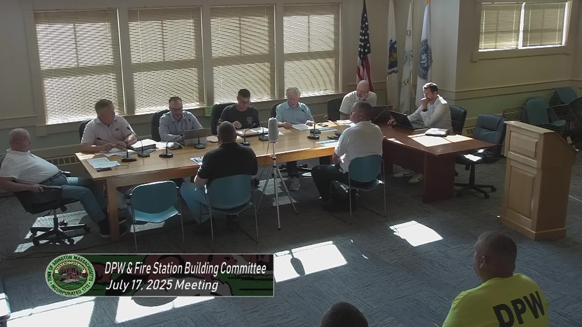 DPW & Fire Station Building Committee; July 17, 2025