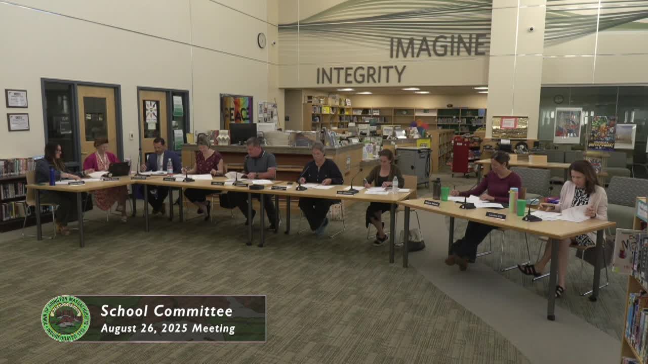Abington School Committee; Aug. 26, 2025