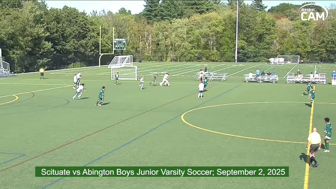 Scituate Sailors vs Abington Boys Junior Varsity Soccer; Sept 2, 2025