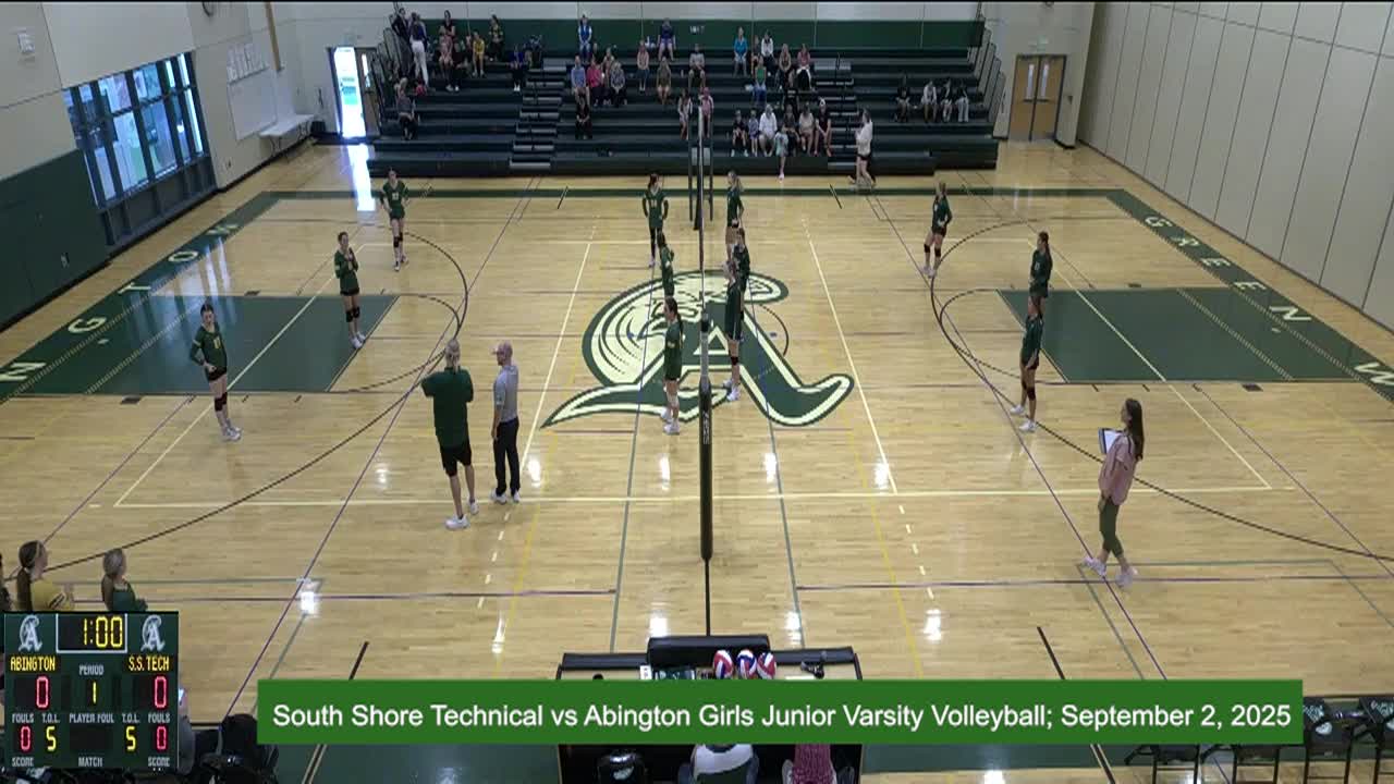 South Shore Technical Vikings vs Abington Junior Varsity Volleyball; Sep. 2, 2025
