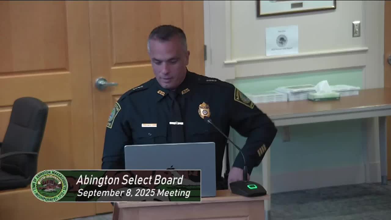 Abington Select Board; Sept. 8, 2025
