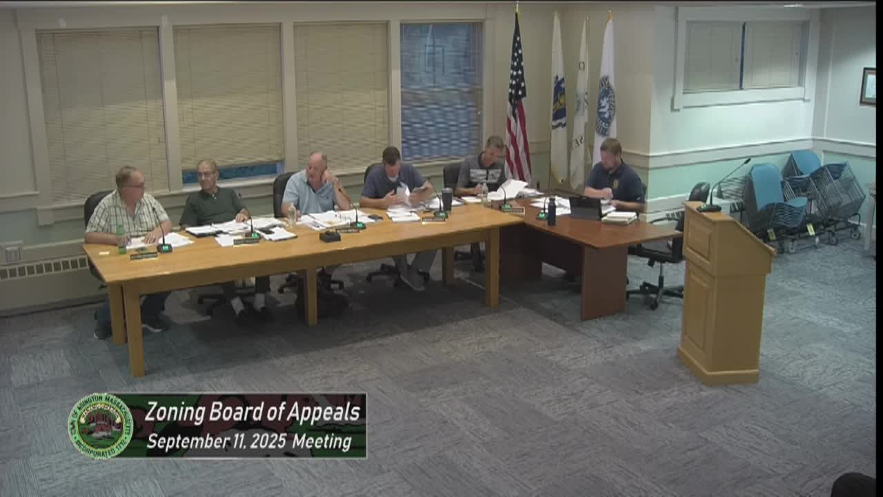 Zoning Board of Appeals; Sept. 11, 20254