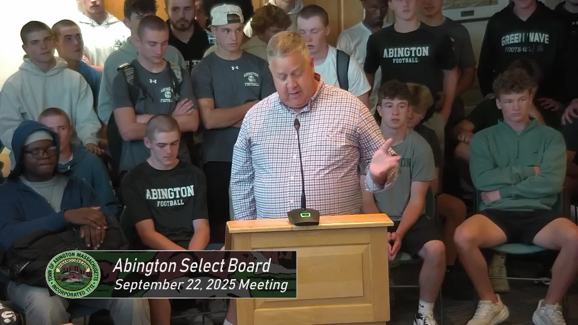 Abington Select Board; September 22, 2025