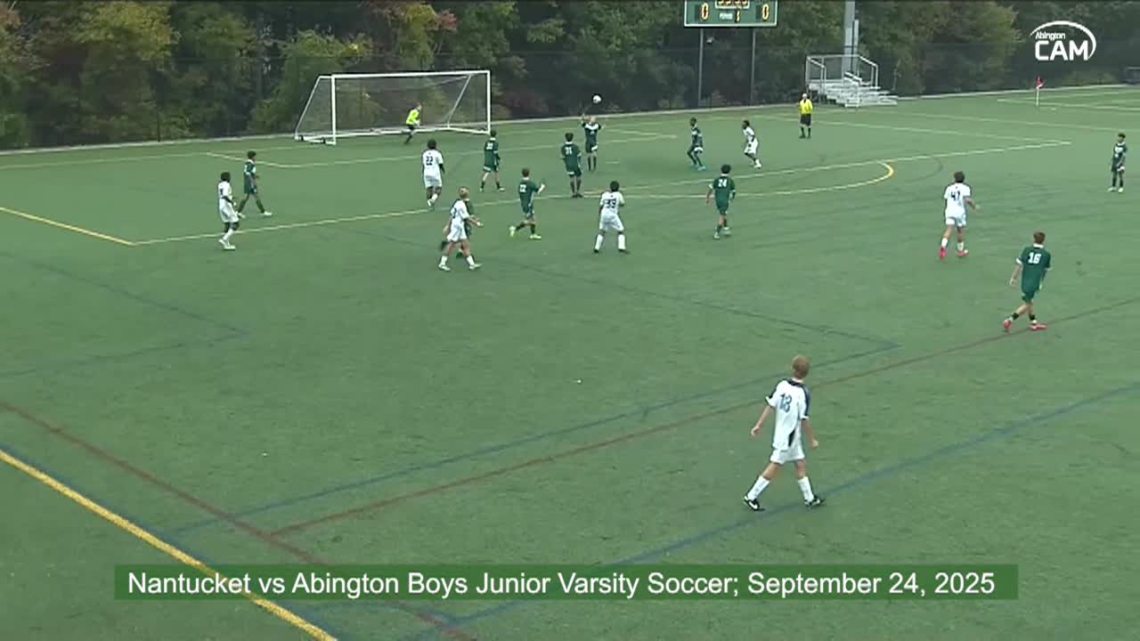 Nantucket Whalers vs Abington Boys Junior Varsity Soccer; Sept. 24, 2025