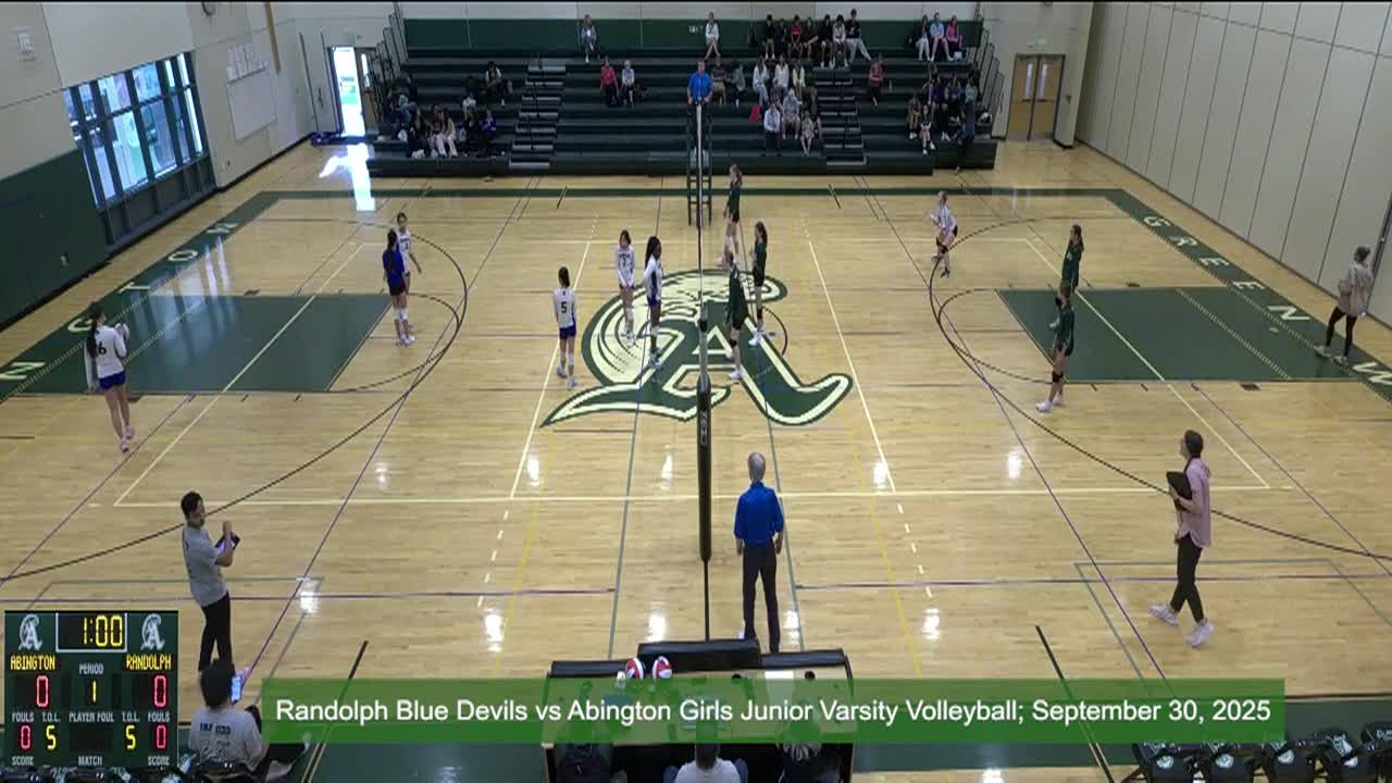 Randolph Blue Devils vs Abington Girls Junior Varsity Volleyball; Sep. 30, 2025