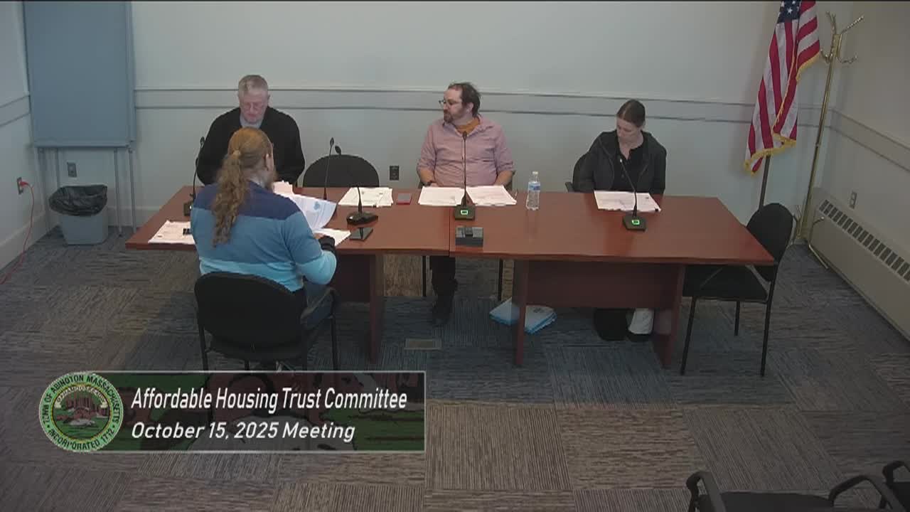 Affordable Housing Trust; Oct. 15, 2025