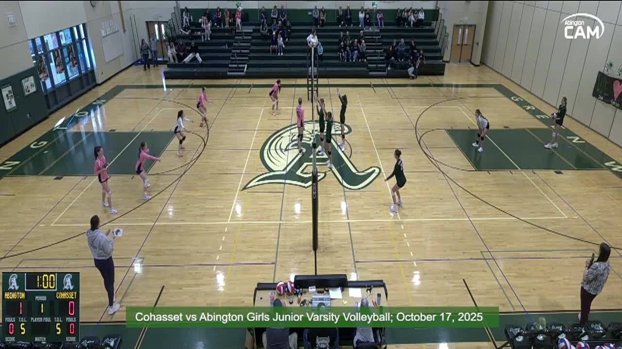 Cohasset Skippers vs Abington Girls Junior Varsity Volleyball; Oct. 17, 2025