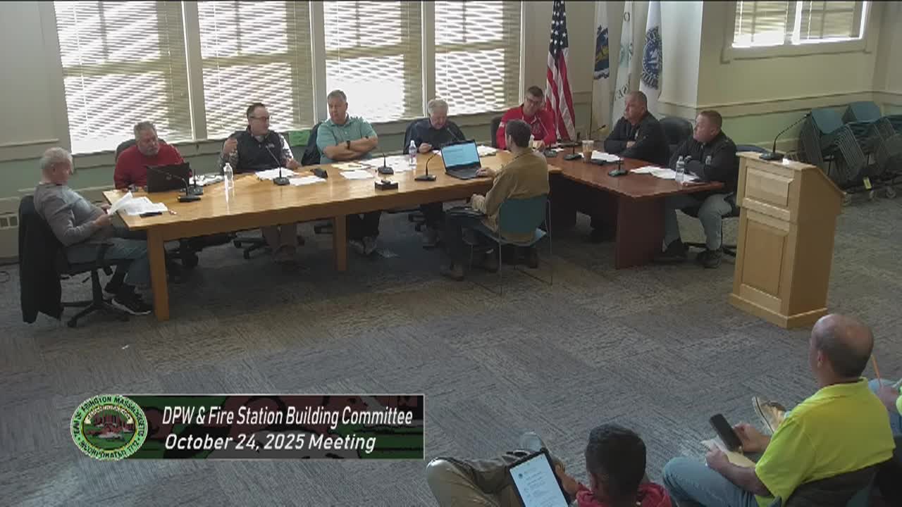 DPW Fire Station Building Committee; Oct. 24, 2025