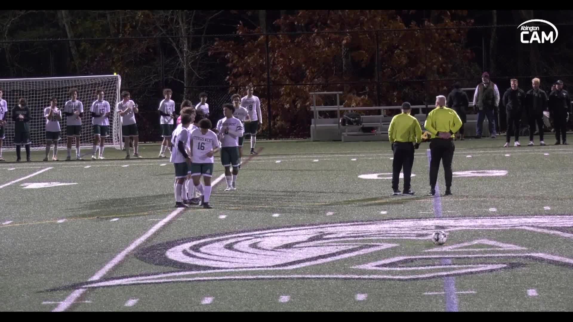 MIAA Playoff Round of 32 Boys Soccer - Sturgis West Navigators vs Abington Green Wave; November 5, 2025
