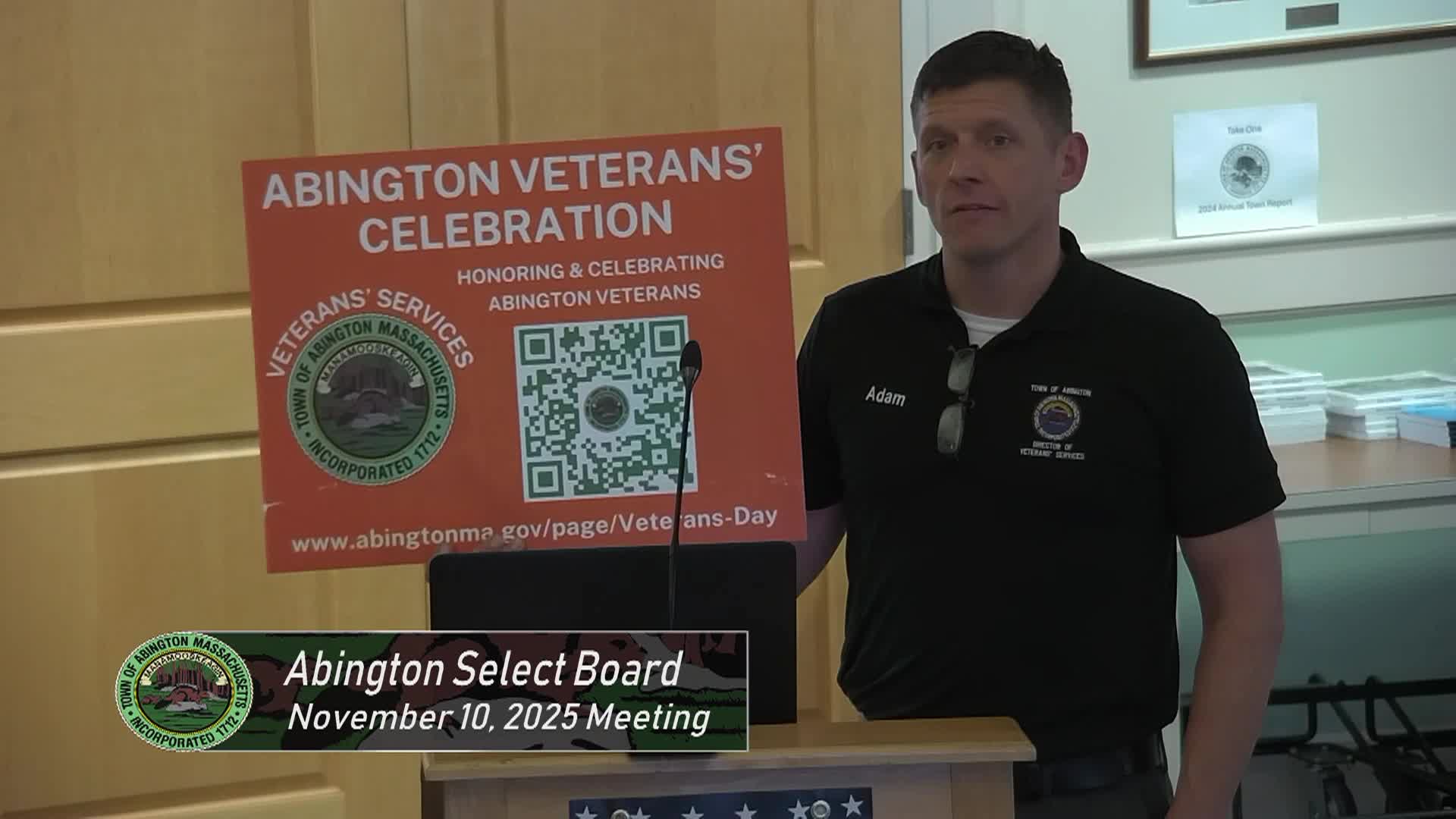 Abington Select Board; November 10,  2025