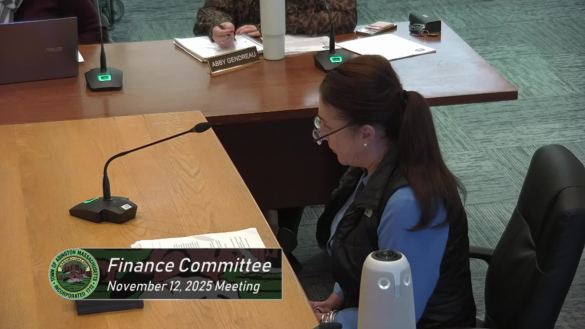Finance Committee; November 12, 2025