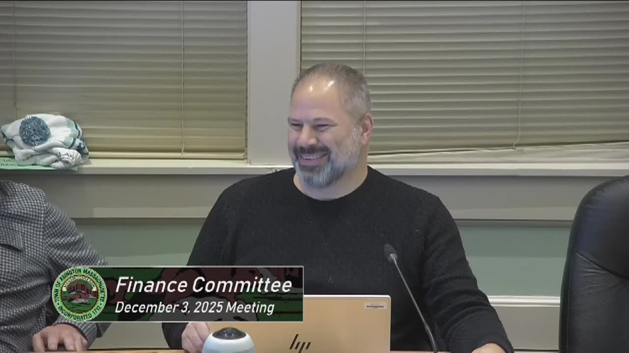 Finance Committee; Dec. 3, 2025