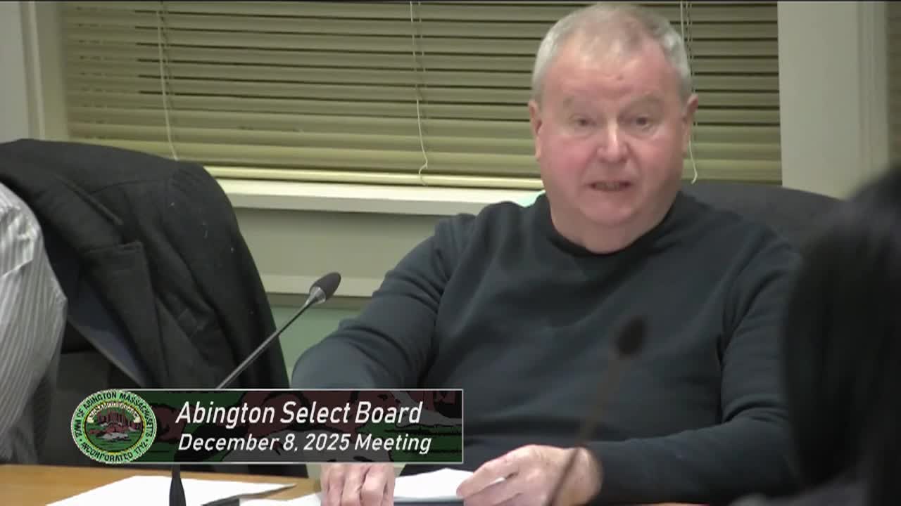 Abington Select Board; Dec. 8, 2025