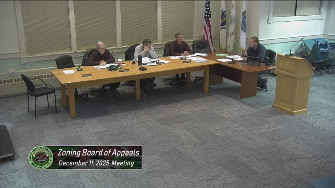 Zoning Board of Appeals; Dec. 11, 2025