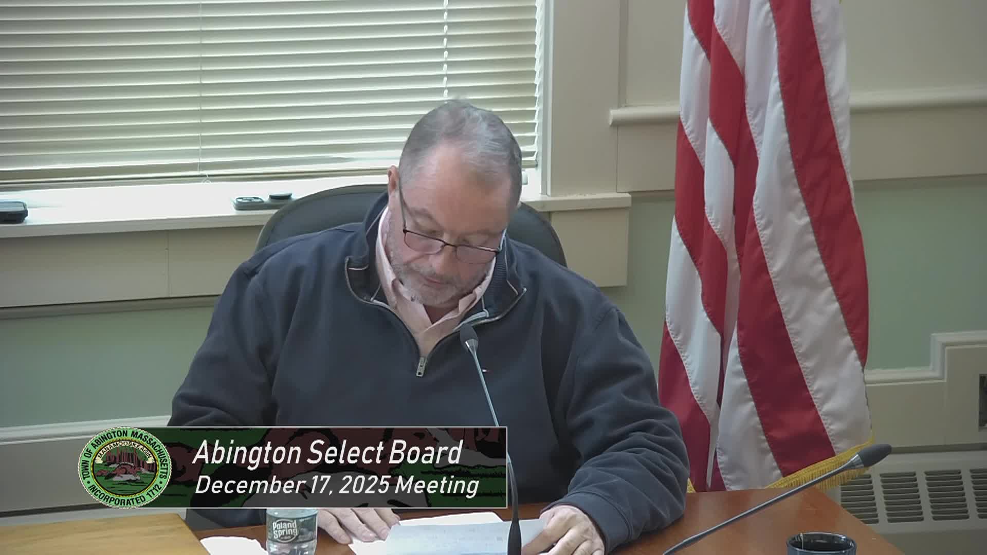 Abington Select Board; December 17, 2025