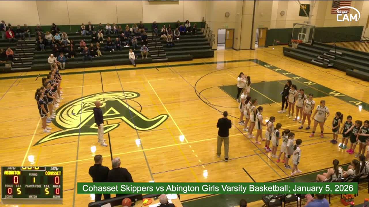 Cohasset Skippers vs Abington Girls Varsity Basketball; Jan. 5, 2026