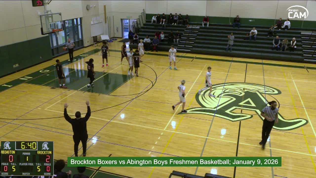 Brockton Boxers vs Abington Boys Freshmen Basketball; Jan. 9, 2026