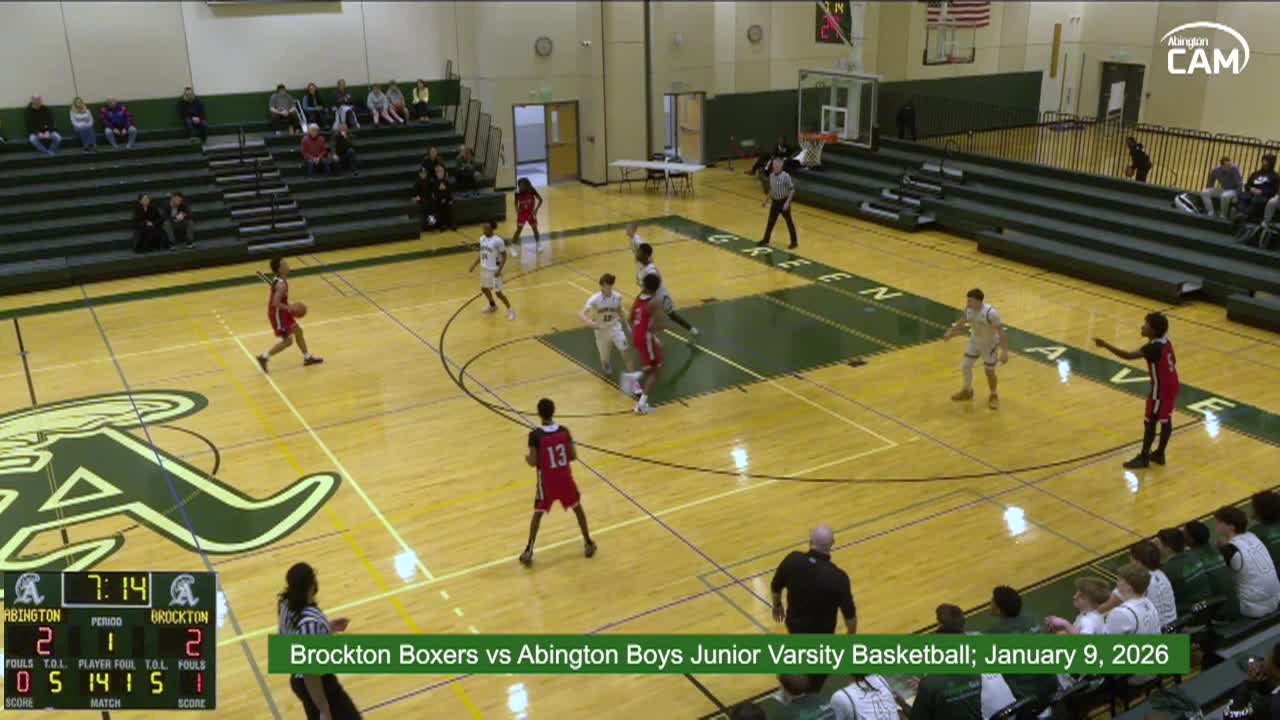 Brockton Boxers vs Abington Boys JV Basketball; Jan. 9, 2026