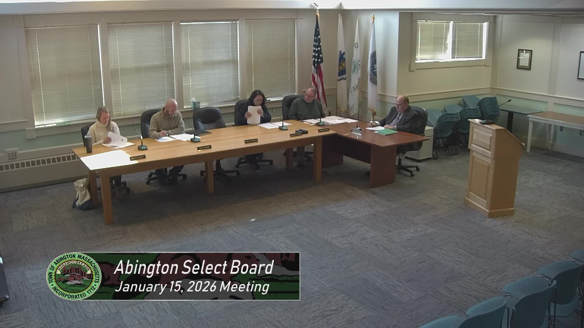 Abington Select Board; January 15, 2026