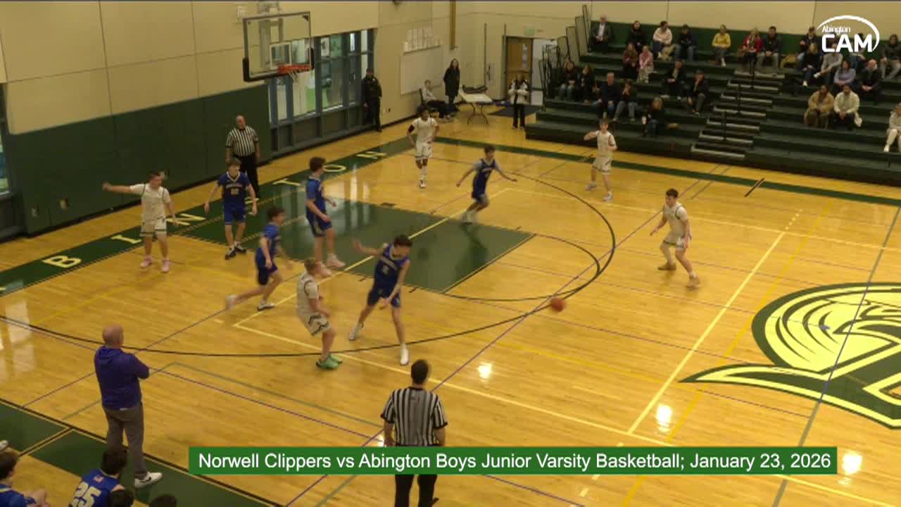 Norwell Clippers vs Abington Boys Junior Varsity Basketball; Jan. 23, 2026