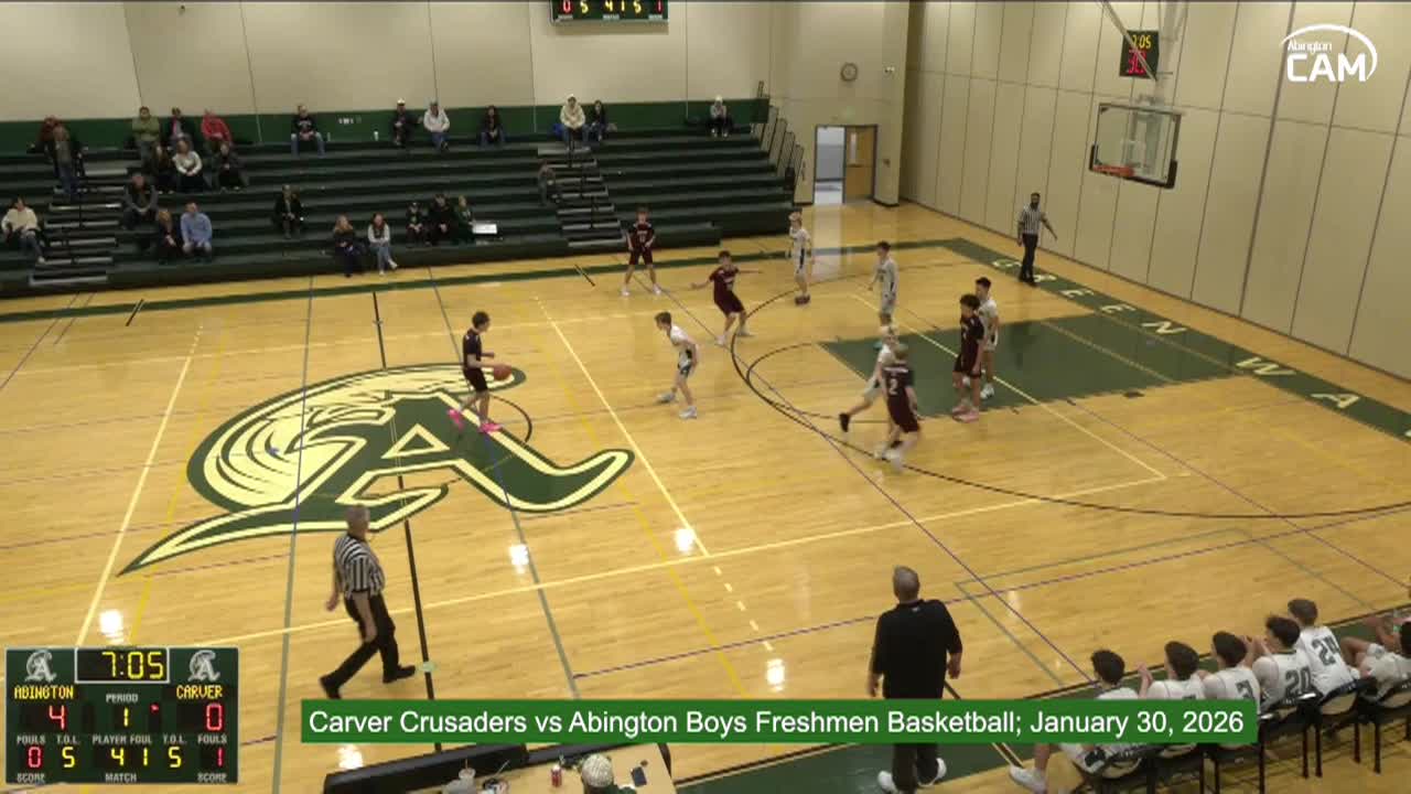 Carver Crusaders vs Abington Freshmen Basketball; Jan. 30, 2026