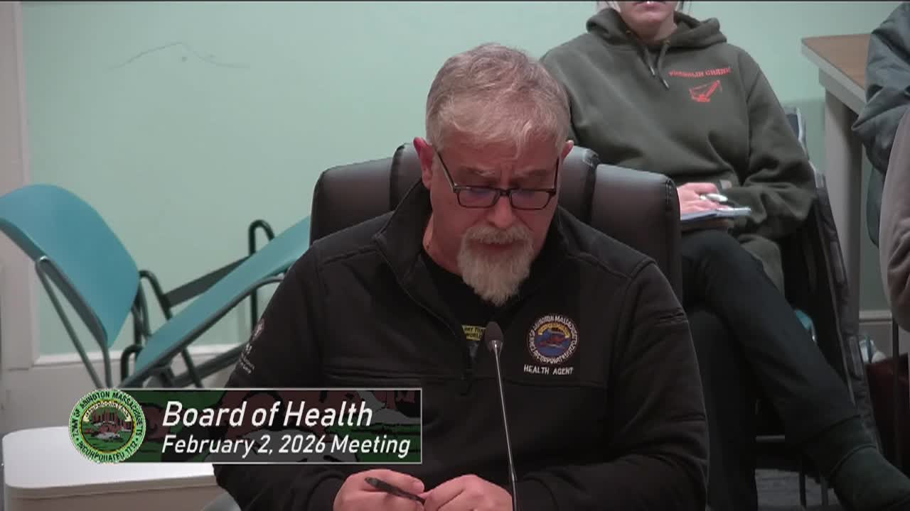 Board of Health; Feb. 2, 2026