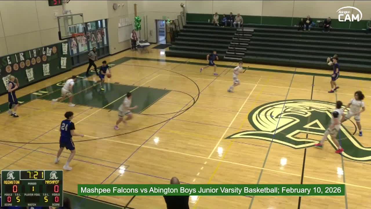 Mashpee Falcons vs Abington Boys Junior Varsity Basketball; Feb. 10, 2026