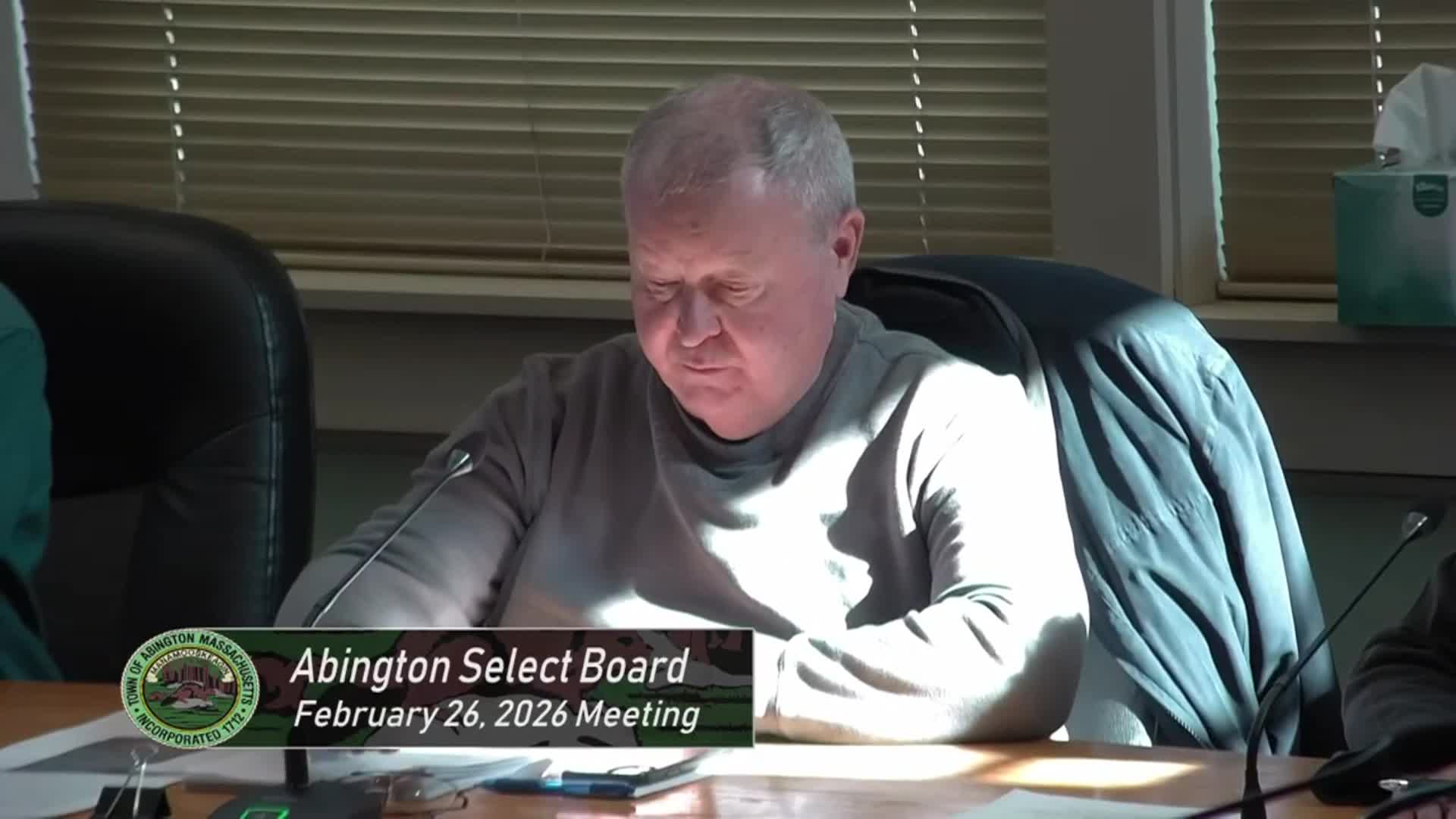 Abington Select Board; February 26, 2026