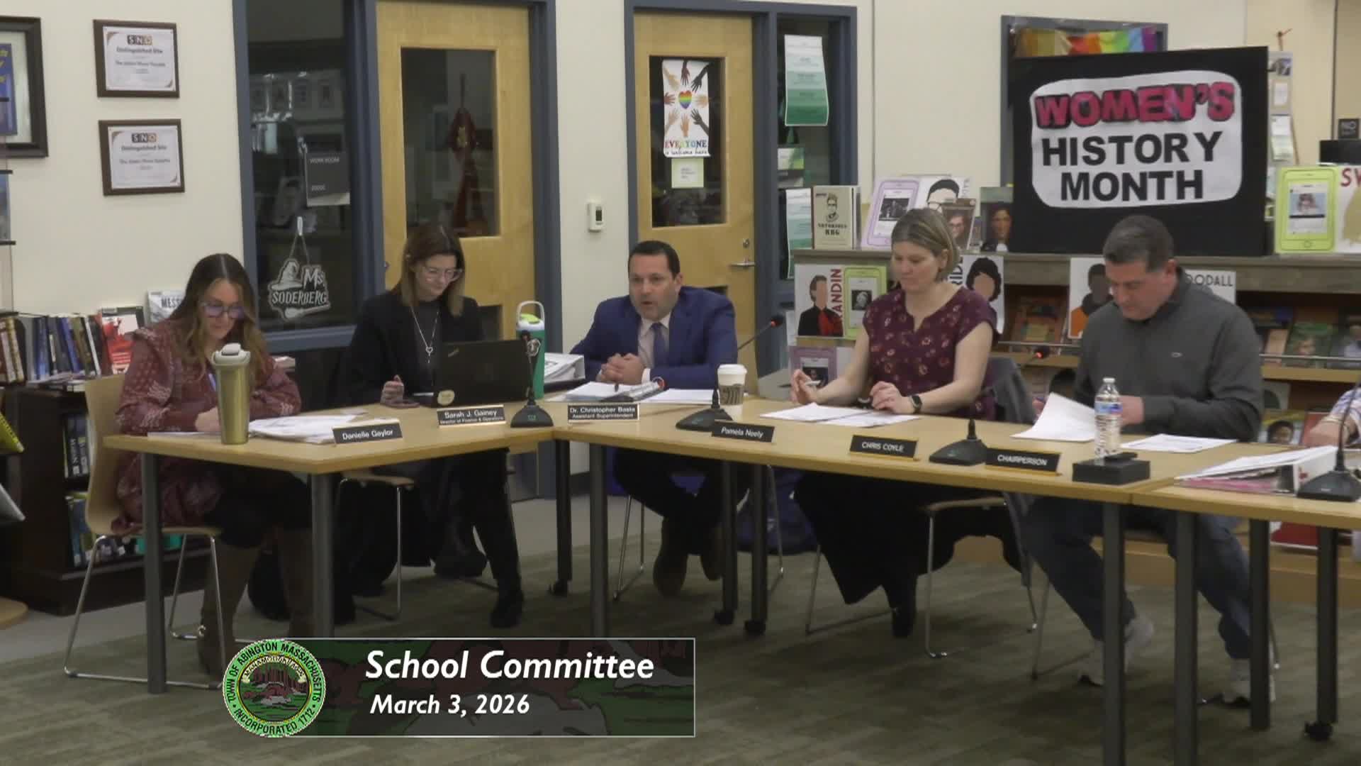 Abington School Committee; March 3, 2026