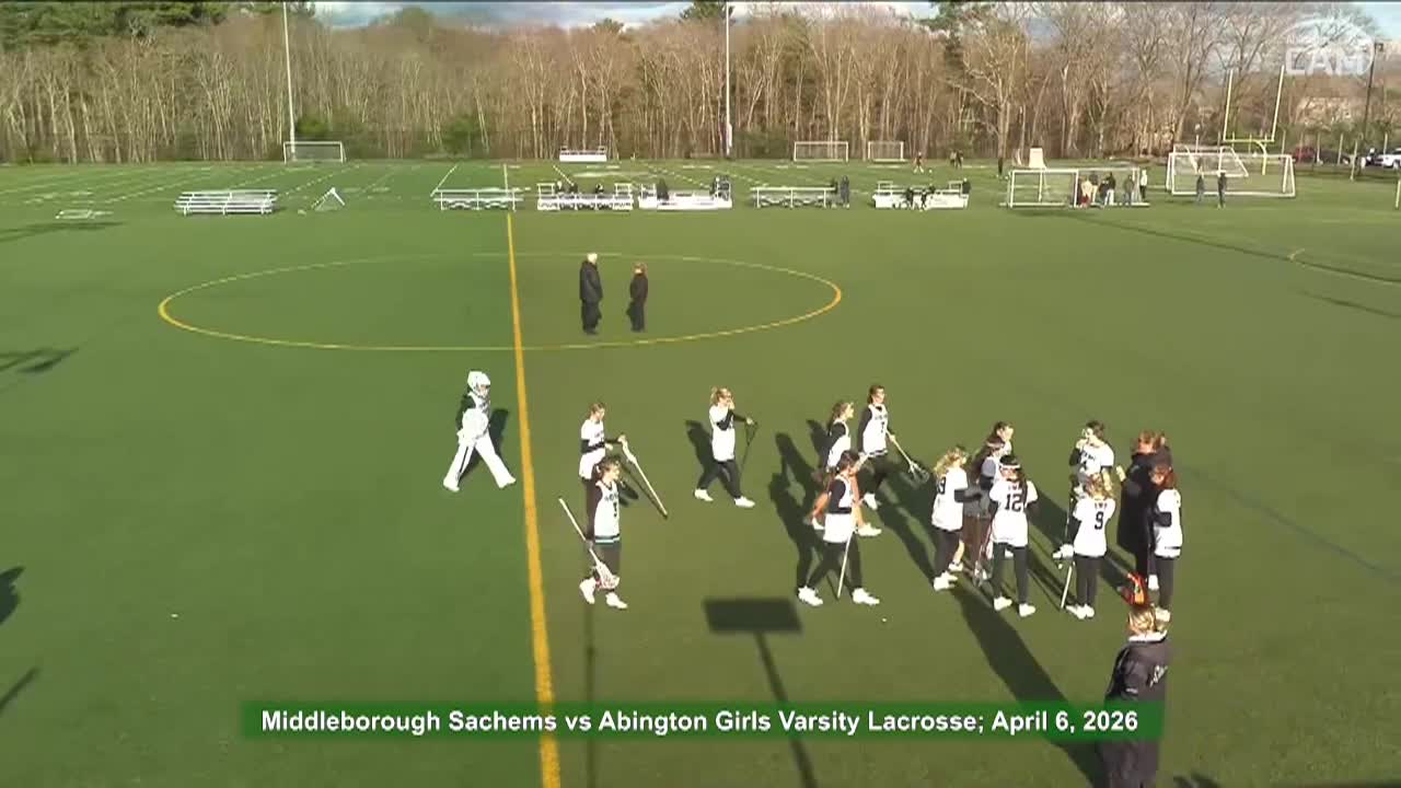 Middleborough vs Abington Girls JV Lacrosse; Apr. 6, 2026