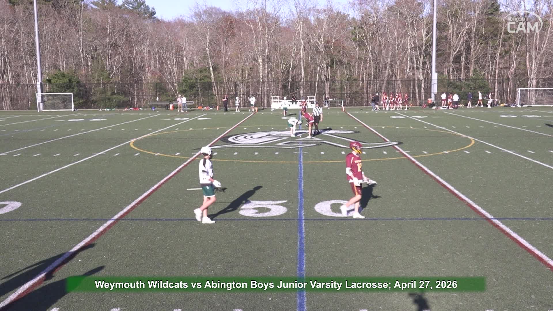 Weymouth Wildcats vs Abington Boys JV Lacrosse; Apr. 27, 2026