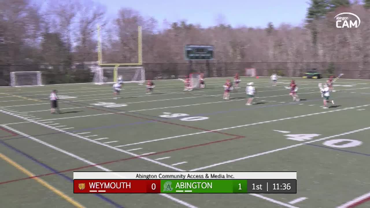 Weymouth Wildcats vs Abington Boys Vars. Lacrosse; Apr. 27, 2026