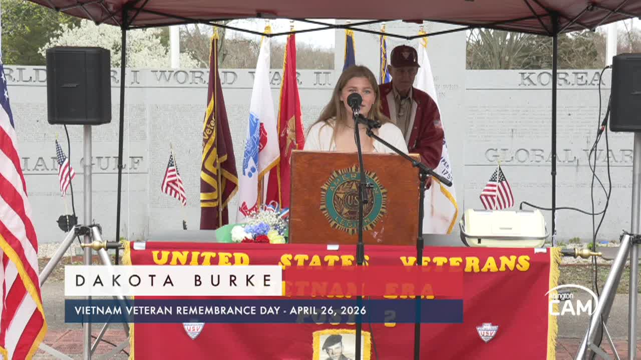 Abington's Vietnam Veterans Remembrance Day Ceremony; Apr. 26, 2026