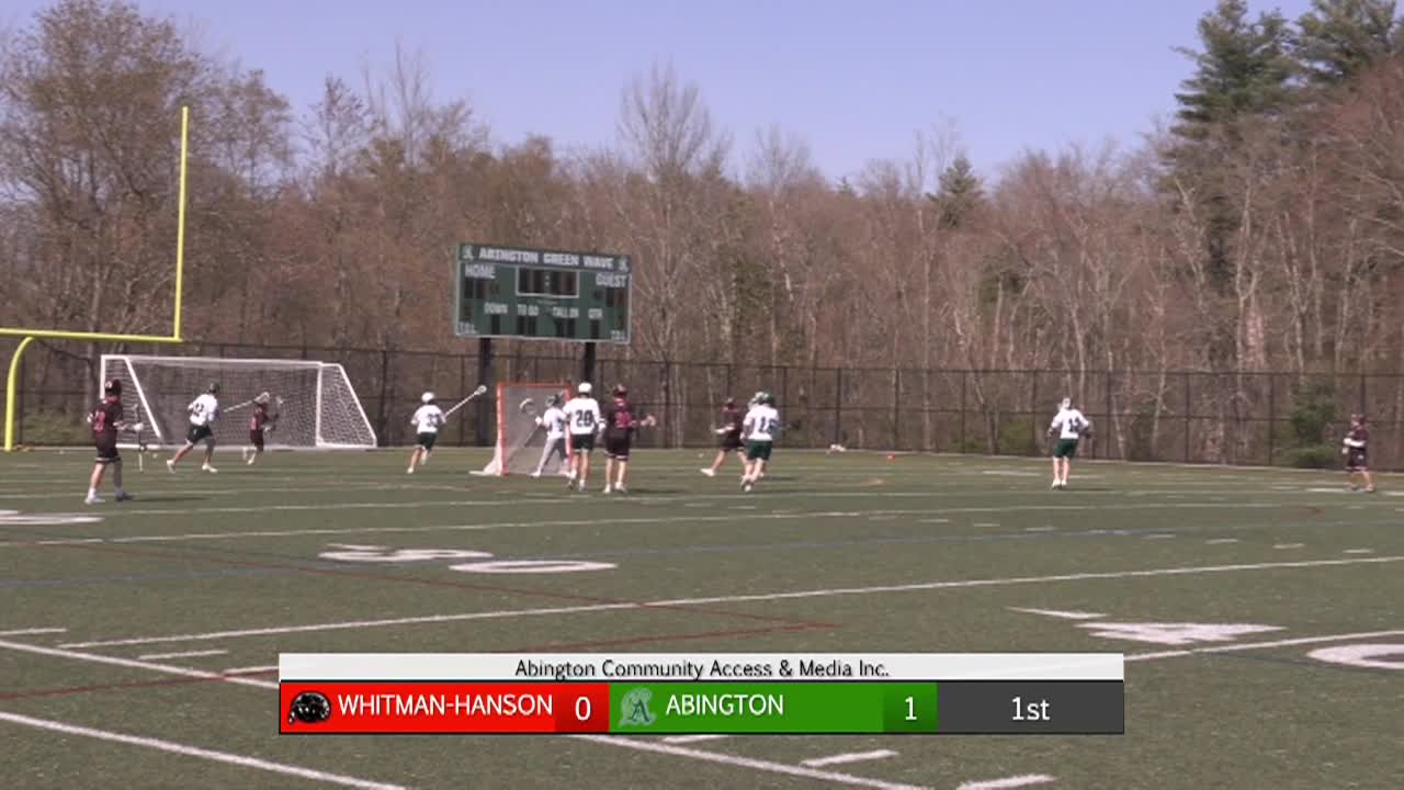 Whitman-Hanson Panthers vs Abington Boys Vars. Lacrosse; May 4, 26