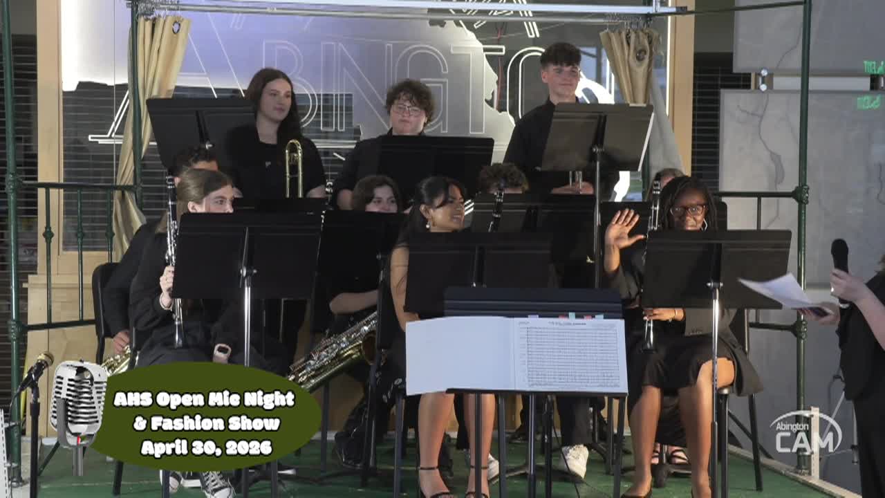 AHS Open Mic Night & Fashion Show; Apr. 30; 2026